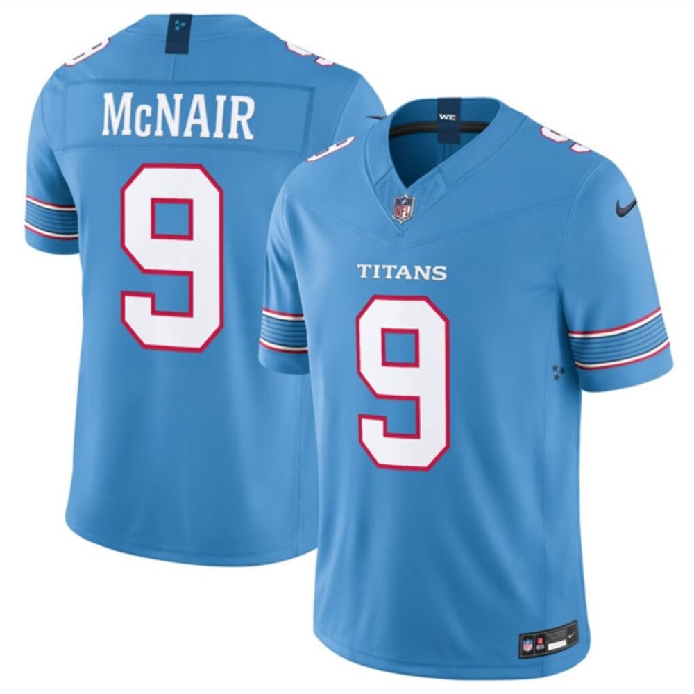 Can Select Mens Youths  Steve McNair Light Blue Stitched Jersey Vapor